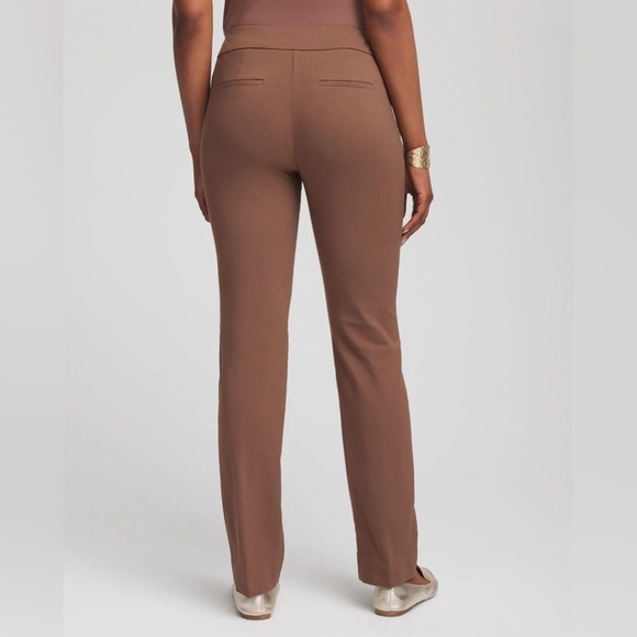 Chico’s Women’s Dried Mushroom Brigitte™ Slim Full-Length Trouser Pants Size 8R - Picture 14 of 15